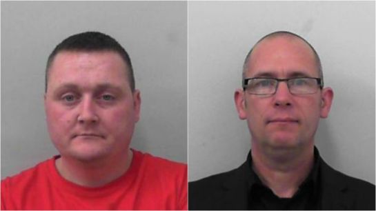 Kevin Crehan (left) and Mark Bennett were part of a group that targeted the mosque in January 